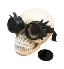 Очки Стимпанк Гогглы Премиум с шипами (черные) купить в интернет магазине подарков ПраздникШоп