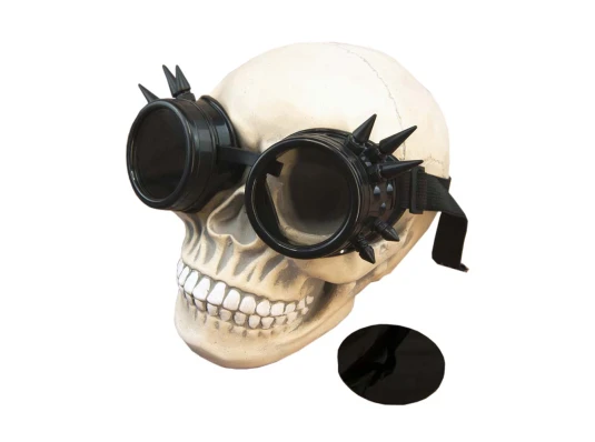 Очки Стимпанк Гогглы Премиум с шипами (черные) купить в интернет магазине подарков ПраздникШоп