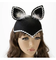 Шляпка Мышка с тесьмой (черная) купить в интернет магазине подарков ПраздникШоп