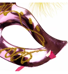 Венецианская маска Дива (розовая) купить в интернет магазине подарков ПраздникШоп