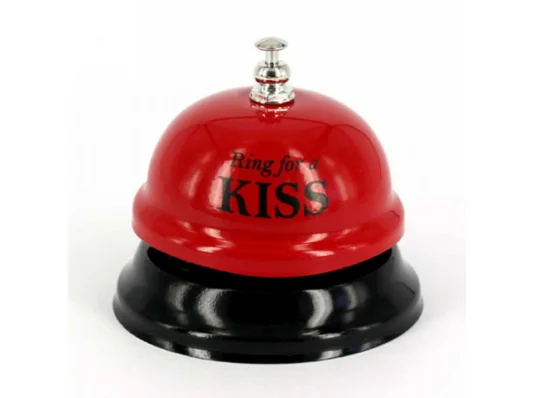 Звонок настольный KISS (красный) купить в интернет магазине подарков ПраздникШоп