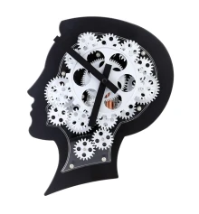 Часы Skeleton с открытым механизмом Gear Clock Голова купить в интернет магазине подарков ПраздникШоп