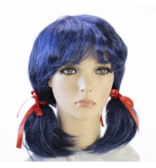 Парик Косплей Леди Баг (синий с черным) купить в интернет магазине подарков ПраздникШоп
