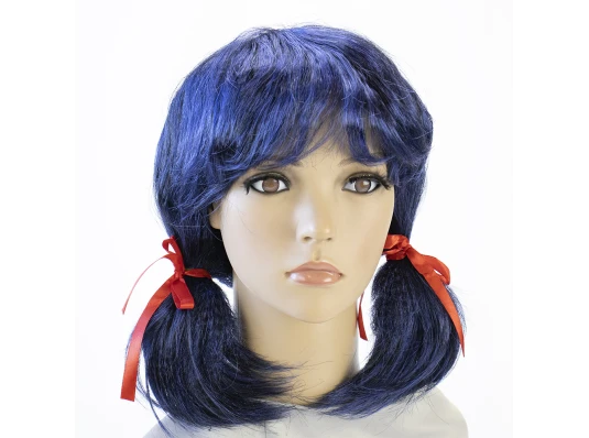 Парик Косплей Леди Баг (синий с черным) купить в интернет магазине подарков ПраздникШоп