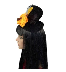 Карнавальная шляпка на заколках Жозефина (оранжевая роза) 8947 купить в интернет магазине подарков ПраздникШоп