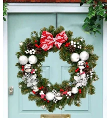 Рождественский венок 45см НОВОГОДНЕЕ ЧУДО 9235 купить в интернет магазине подарков ПраздникШоп