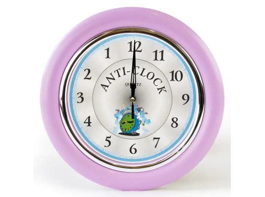 Часы идут в обратную сторону Anti-clock (розовый) купить в интернет магазине подарков ПраздникШоп