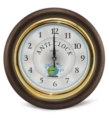 Часы идут в обратную сторону Anti-clock (коричневый) купить в интернет магазине подарков ПраздникШоп