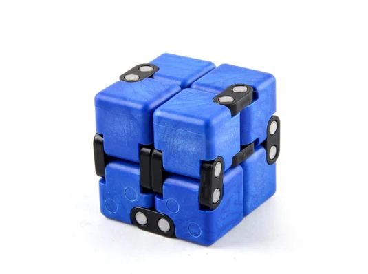 Кубик антистресс Infinity Cube (синий с черным) купить в интернет магазине подарков ПраздникШоп