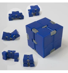 Кубик антистресс Infinity Cube (синий с черным) купить в интернет магазине подарков ПраздникШоп