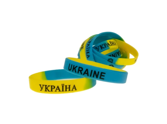 Браслет силиконовый Ukraine (уп. 10шт) купить в интернет магазине подарков ПраздникШоп