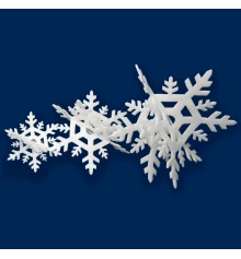 Снежинка 3Д блестящая (уп. 3 шт) купить в интернет магазине подарков ПраздникШоп