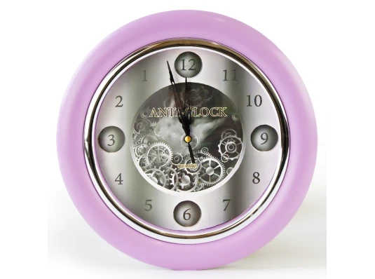 Часы с обратным ходом Anti-clock Ц012 (розовые) купить в интернет магазине подарков ПраздникШоп