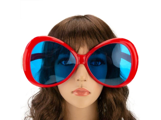 Очки Гигант круглые (красные) купить в интернет магазине подарков ПраздникШоп