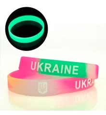 Браслет силиконовый Ukraine светонакопительный (уп. 50шт) купить в интернет магазине подарков ПраздникШоп