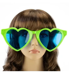 Очки Гигант Сердце (зеленые) купить в интернет магазине подарков ПраздникШоп