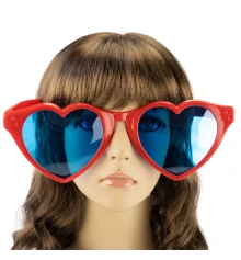 Очки Гигант Сердце (красные) купить в интернет магазине подарков ПраздникШоп