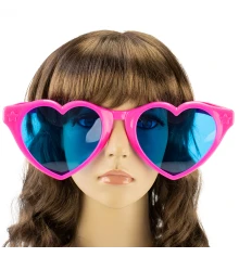 Очки Гигант Сердце (фуксия) купить в интернет магазине подарков ПраздникШоп