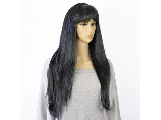 Парик Ровный длинный 80см (черный) купить в интернет магазине подарков ПраздникШоп