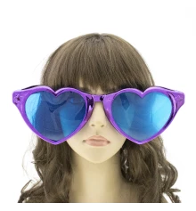 Очки Гигант Сердце Металлик (фиолетовые) купить в интернет магазине подарков ПраздникШоп