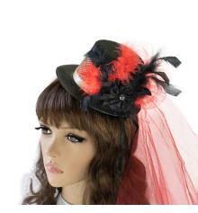 Карнавальная шляпка на заколках Констанс 13302 купить в интернет магазине подарков ПраздникШоп