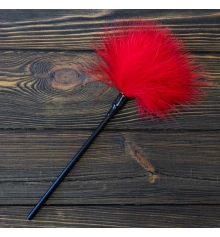 Эротический Тиклер с пушком (красный) (только для сексшоп) купить в интернет магазине подарков ПраздникШоп