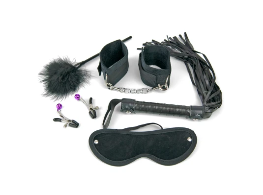 Эротический набор Бдсм для ролевых игр 6 предметов 12075 (черный) купить в интернет магазине подарков ПраздникШоп