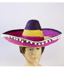 Шляпа Сомбреро солома 55см с кисточками купить в интернет магазине подарков ПраздникШоп