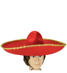 Шляпа Сомбреро Мариачи (красная) купить в интернет магазине подарков ПраздникШоп
