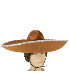 Шляпа Сомбреро Мариачи (коричневая) купить в интернет магазине подарков ПраздникШоп