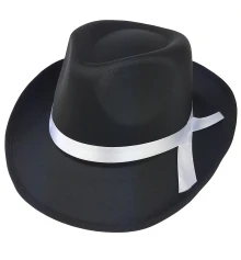 Шляпа Мужская Гангстерская (черная) купить в интернет магазине подарков ПраздникШоп