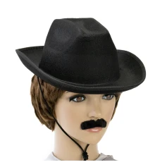 Шляпа детская Ковбой фетр (черная) купить в интернет магазине подарков ПраздникШоп