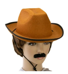 Шляпа детская Ковбой фетр (коричневая) купить в интернет магазине подарков ПраздникШоп