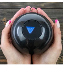 Шар Предсказатель на Украинском языке (10см) черный купить в интернет магазине подарков ПраздникШоп