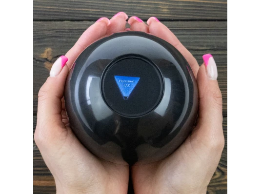 Шар Предсказатель на Украинском языке (10см) черный купить в интернет магазине подарков ПраздникШоп