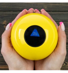 Шар Предсказатель на Украинском языке (10см) желтый купить в интернет магазине подарков ПраздникШоп