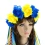 Украинский веночек с лентами на ободке Власта 13448 (желтый с синим) купить в интернет магазине подарков ПраздникШоп