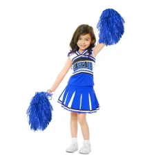 Помпоны для чирлидинга с ручками уп. 2 шт (синие) купить в интернет магазине подарков ПраздникШоп