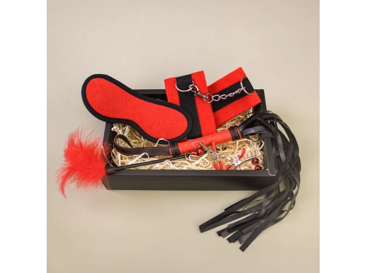 Подарочный набор для эротического связывания 6 предметов 12681 (красный) купить в интернет магазине подарков ПраздникШоп