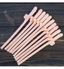 Пикантные Трубочки Вилли для коктейлей (уп. 10шт) купить в интернет магазине подарков ПраздникШоп