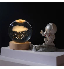 Ночник светильник 3D Хрустальный шар Д6 Тучка 13407 купить в интернет магазине подарков ПраздникШоп