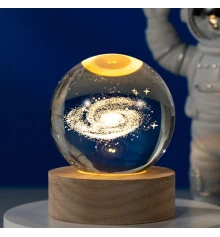 Ночник светильник 3D Хрустальный шар Д6 Космос Галактика 13401 купить в интернет магазине подарков ПраздникШоп
