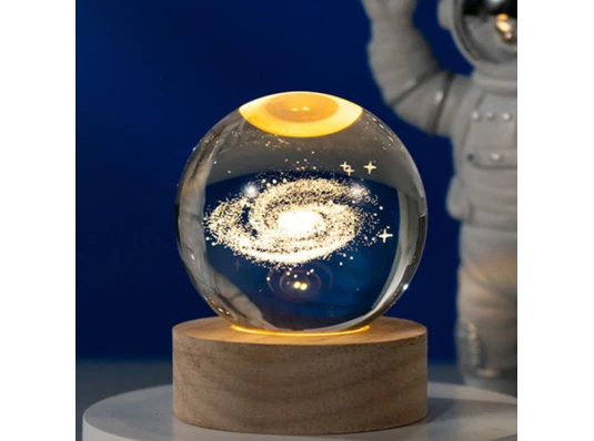Ночник светильник 3D Хрустальный шар Д6 Космос Галактика 13401 купить в интернет магазине подарков ПраздникШоп
