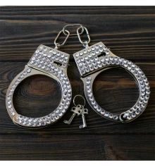 Наручники игровые Shine со стразами на блистере купить в интернет магазине подарков ПраздникШоп