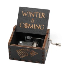 Музыкальная шкатулка винтажная Игра престолов (Winter Coming) черная купить в интернет магазине подарков ПраздникШоп