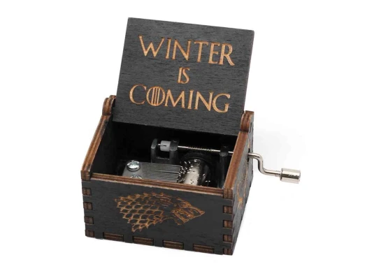 Музыкальная шкатулка винтажная Игра престолов (Winter Coming) черная купить в интернет магазине подарков ПраздникШоп