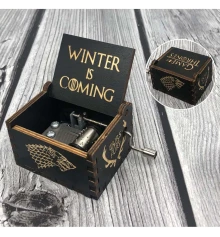 Музыкальная шкатулка винтажная Игра престолов (Winter Coming) черная купить в интернет магазине подарков ПраздникШоп