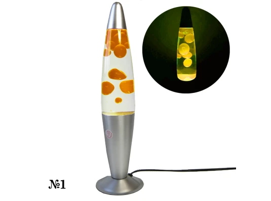 Лава лампа с парафином (40см) желтая купить в интернет магазине подарков ПраздникШоп