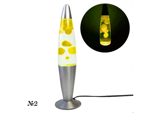 Лава лампа с парафином (34см) желтая купить в интернет магазине подарков ПраздникШоп