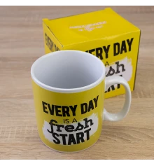 Кружка Гигант Каждый день - это новое начало - Every day is a fresh start купить в интернет магазине подарков ПраздникШоп